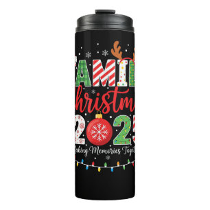 Family Christmas 2025 Pajamas Outfit Matching Thermal Tumbler