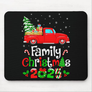 Family Christmas 2025 Truck Tree Squad Matching Xm Mouse Pad