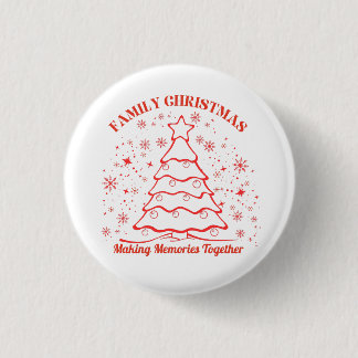 FAMILY CHRISTMAS 3 CM ROUND BADGE