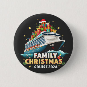 Family Christmas Cruise 2024 Matching Outfit 6 Cm Round Badge