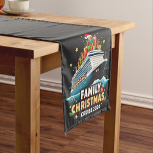 Family Christmas Cruise 2024 Matching Outfit Short Table Runner