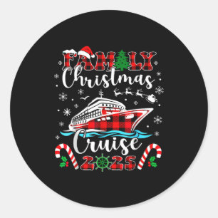 Family Christmas Cruise 2025 Matching Family Cruis Classic Round Sticker