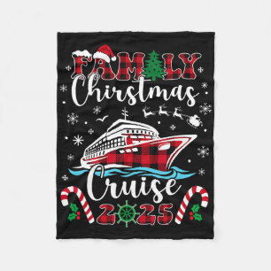 Family Christmas Cruise 2025 Matching Family Cruis Fleece Blanket