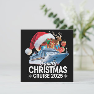 Family Christmas Cruise 2025 Matching Holiday Xmas Card