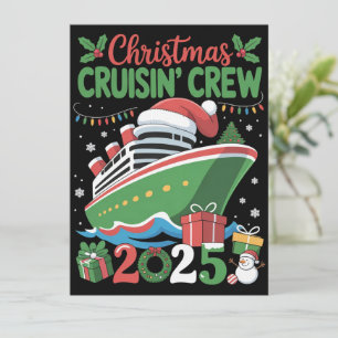 Family Christmas Cruise 2025 Matching Holiday Xmas Card
