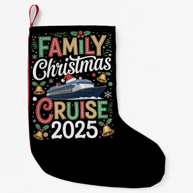 Family Christmas Cruise 2025 Matching Holiday Xmas Small Christmas Stocking (Front)