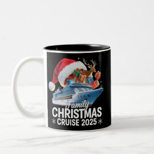 Family Christmas Cruise 2025 Matching Holiday Xmas Two-Tone Coffee Mug