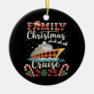 Family Christmas Cruise 2025 Matching Xmas Holiday Ceramic Tree Decoration