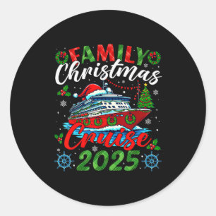 Family Christmas Cruise 2025 Xmas Matching Men Wom Classic Round Sticker