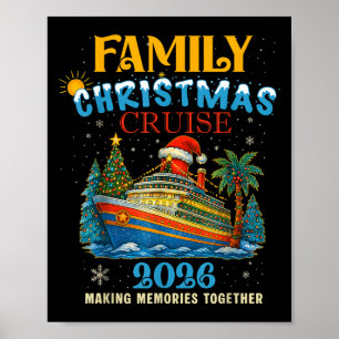 Family Christmas Cruise 2026 Matching Family Cruis Poster