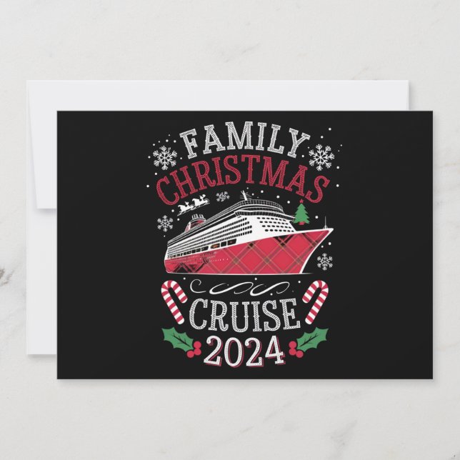 Family Christmas Cruise Squad 2024 Matching Outfit Holiday Card (Front)