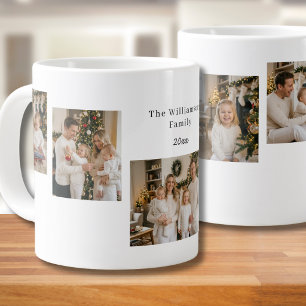Family Christmas Custom Photo Jumbo Large Coffee Mug