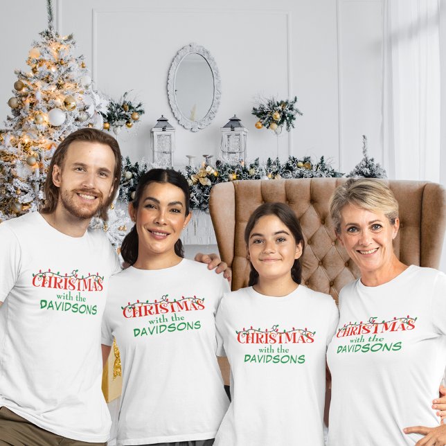 Family Christmas Festive Family Name Christmas  T-Shirt (Creator Uploaded)