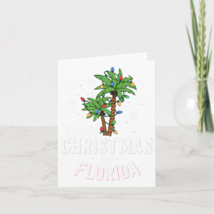 Family Christmas In Florida Palm Trees Xmas Beach Card