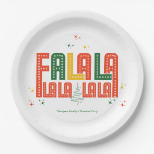 Family Christmas Karaoke Church Carols Service Paper Plate