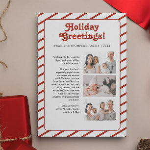 Family christmas letter mail update custom photos holiday card