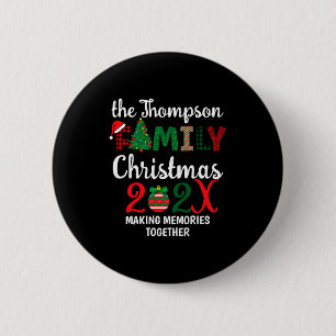 Family Christmas Making Memories Together  6 Cm Round Badge