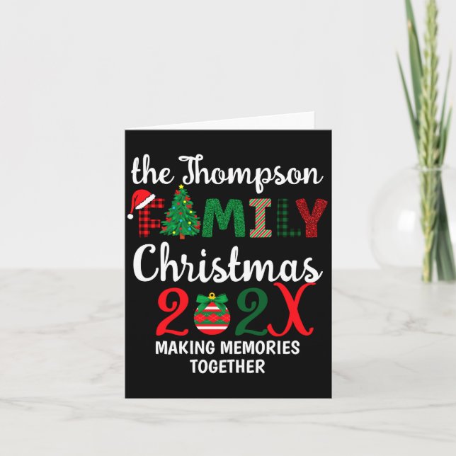 Family Christmas Making Memories Together  Card (Front)