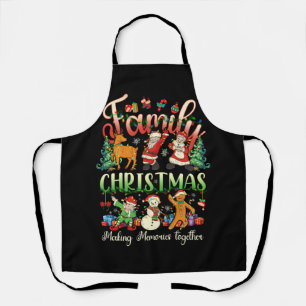 Family Christmas Making Memories Together Santa Re Apron