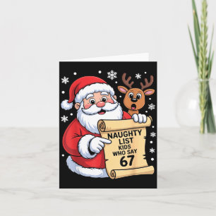Family Christmas Meme About Naughty List And Six S Card