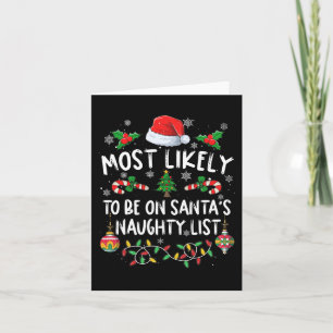 Family Christmas Most Likely To Be On Santa's Naug Card
