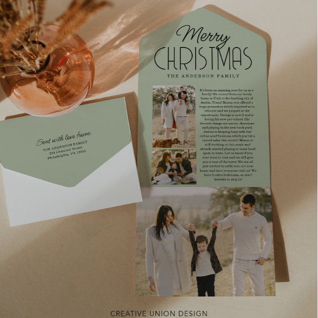 Family Christmas Newsletter Holiday Photo Cards (Creator Uploaded)