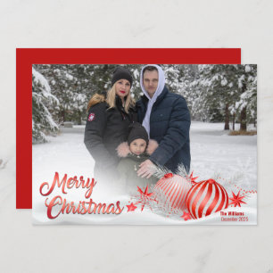 Family Christmas Ornaments Holiday Photo Card