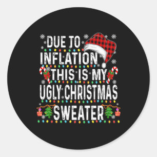 Family Christmas Pajama Men Women Funny Christmas  Classic Round Sticker