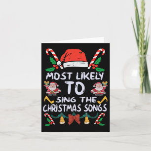 Family Christmas Pajama Most Likely To Sing Christ Card