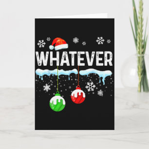 Family Christmas Pajamas Matching Whatever Card