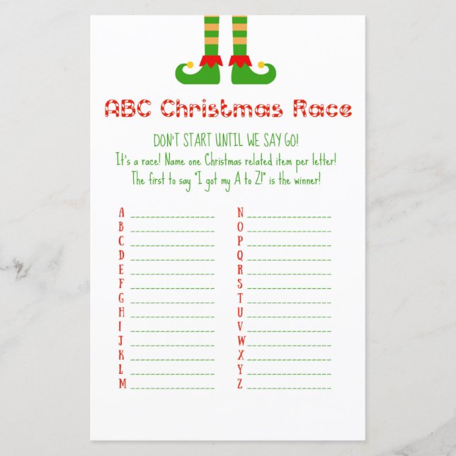 Family Christmas Party Game PRINTED (Front)