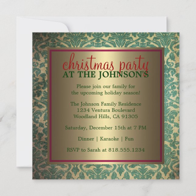 Family Christmas Party Invitation (Front)