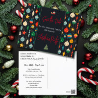 Family Christmas Party Save the Date Ornaments