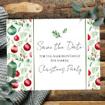 Family Christmas Party Save the Date Postcard<br><div class="desc">Fun watercolor Christmas design. All text is adjustable and easy to change for your own party needs. Save the Date family Christmas party postcards.</div>