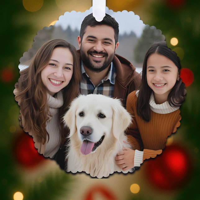 Family Christmas Photo Holiday Paper Ornament Card (Creator Uploaded)