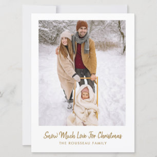 Family Christmas Photo Snow Holiday Card