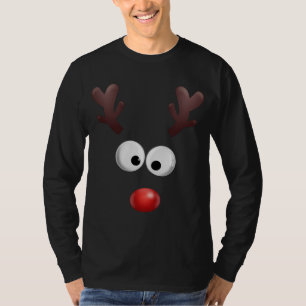 Family Christmas Reindeer Face Matching T-Shirt