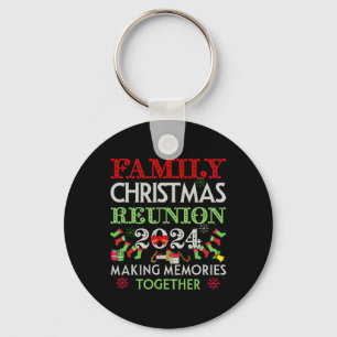 Family Christmas Reunion 2024 Matching Xmas Pajama Key Ring