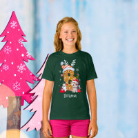 Family Christmas Santa Gingerbread Letter B Girl