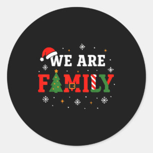 Family Christmas Shirts 2025 Outfits Pajamas Match Classic Round Sticker
