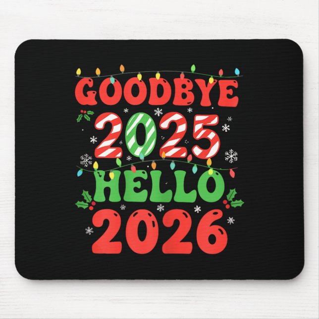 Family Christmas Shirts Matching 2025, Funny Nye H Mouse Pad (Front)