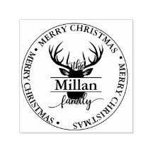 Family Christmas Split Monogram theme