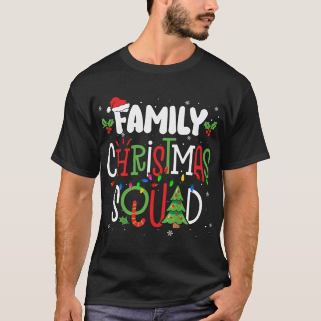 Family Christmas Squad Matching Pyjamas Santa Xmas T-Shirt (Front)