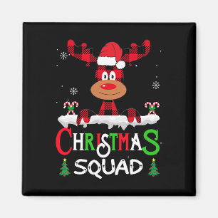 Family Christmas Squad Reindeer 2022 Team Xmas Paj Magnet