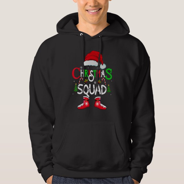 family christmas squad santa 2022 team Xmas tree P Hoodie (Front)