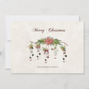Family Christmas Stockings Card