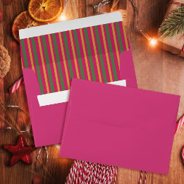 Family Christmas Stripes Red Envelope