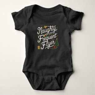Family Christmas Tees Naughty List Frequent Flyer