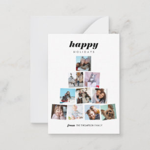 Family Christmas tree photo Collage Holiday Card