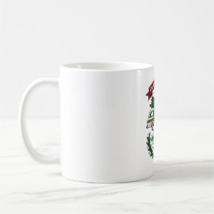 Family Christmas Tree Station Wagon Pine Wreath Coffee Mug